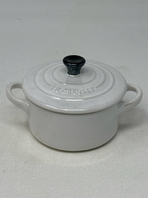 Le Creuset Stoneware Mini Round Casserole White