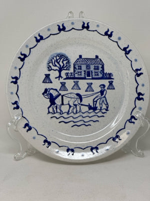 Metlox Poppytrail Hand Painted Provincial Blue Homestead 10" Bowl (7)10" Dishes