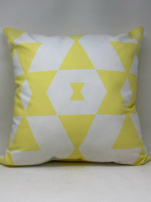 Decorative Yellow & White Pillow [MHF]