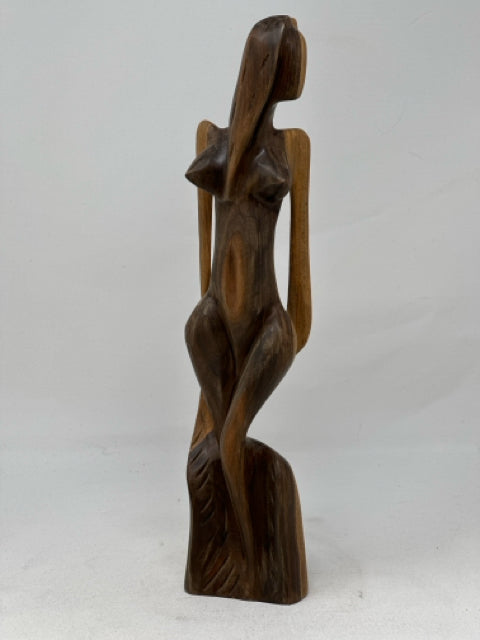 Wooden Woman Nude Sculpture