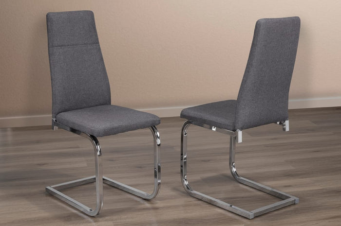 TI 210-GC PAIR OF DINING CHAIRS GREY [NEW]