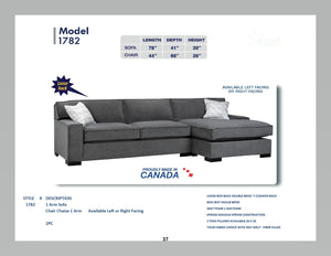 SC-1782- 2 piece Sectional W/Chaise [NEW]