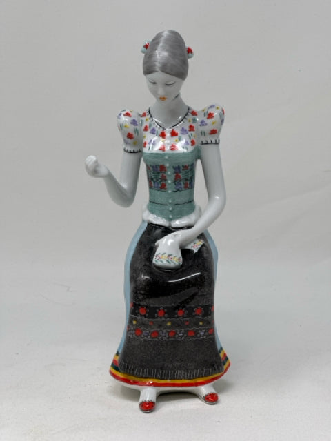 Hungarian Hollohaza Porcelain Figurine