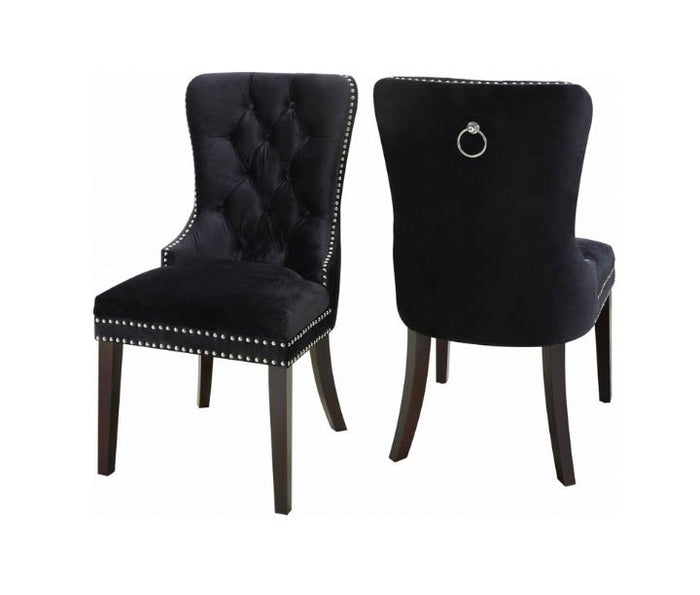 IF C-1221 Dining Chair Black Velvet [NEW]