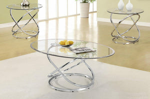 TI 5018-E Glass & Metal End Table [NEW]