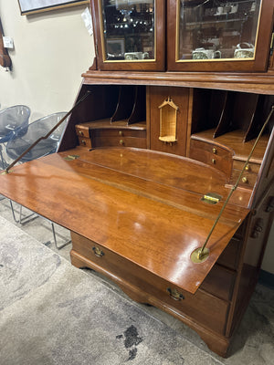 Hand Made Solid Wood Secretary Desk With Hutch