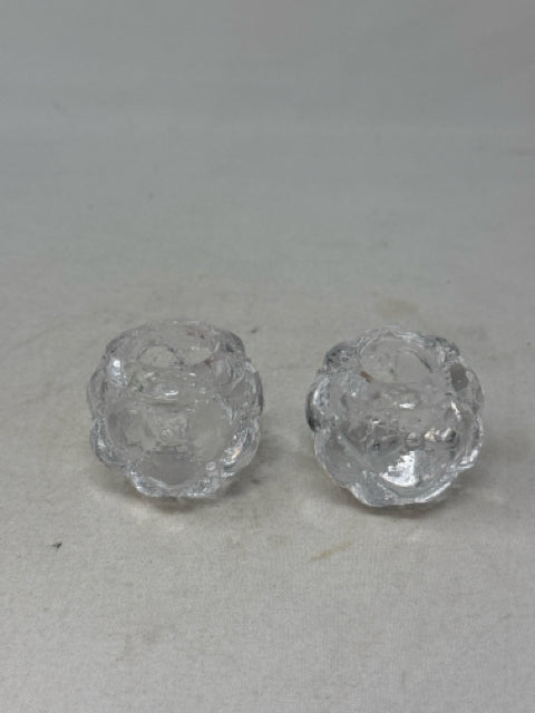 Pair of Round Bubble Candle Holders