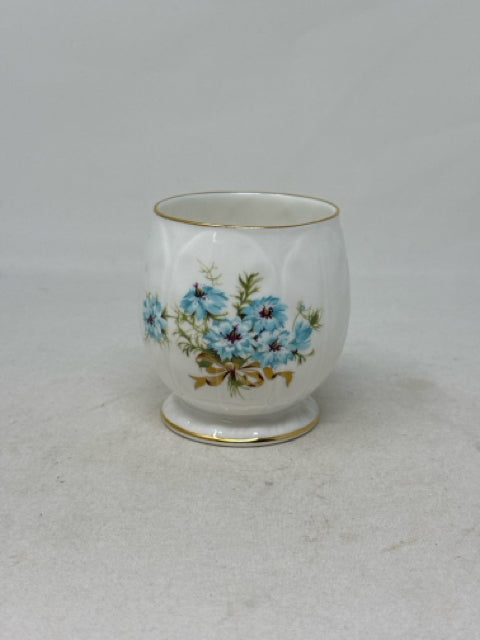 Aynsley 3.5" Bone China Blue Floral Cup