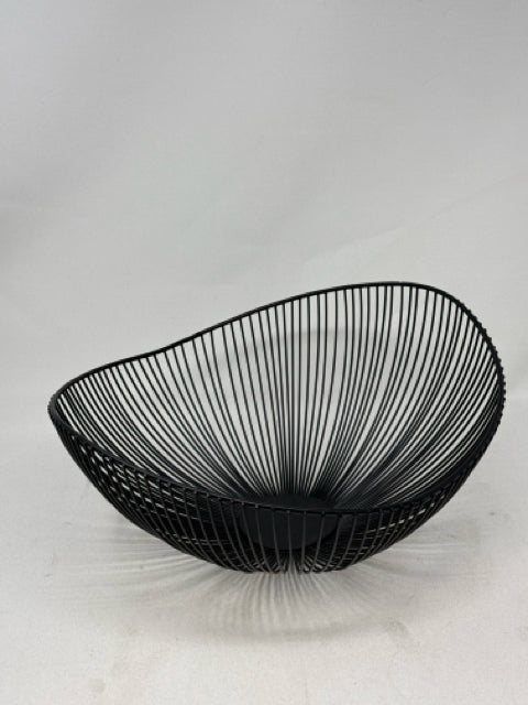 Decorative Round Black Wire Bowl [MHF]