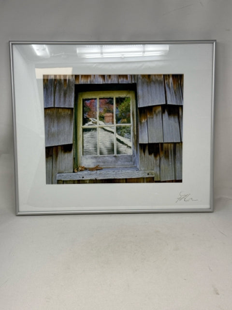 Painting by Peter Medcalf "Fall Shed Window"