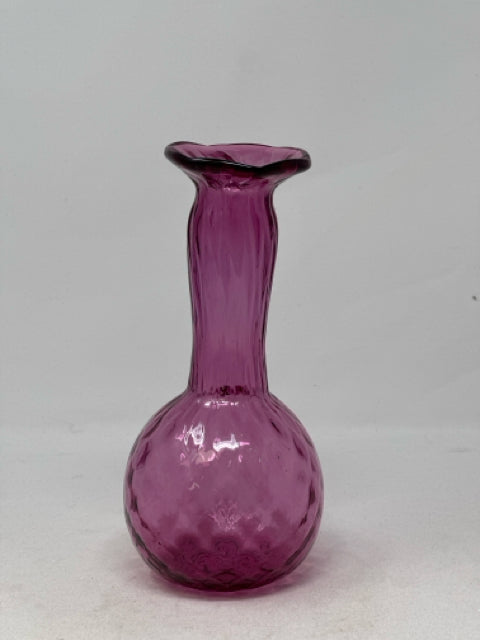 Cranberry Glass Bud Vase