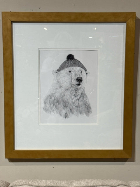 Gold Framed Koyman Galleries Polar Bear Wall Art [MHF]