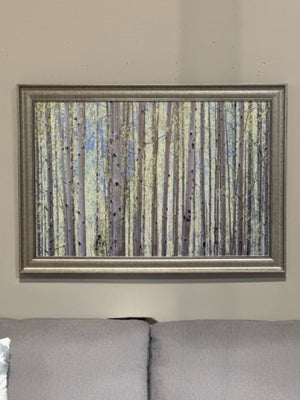 Silver Framed Birch Tree Wall Art
