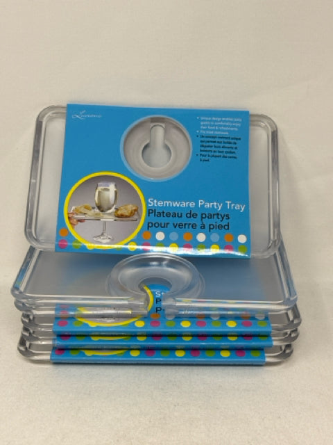 Set of 6 Stemware Party Trays