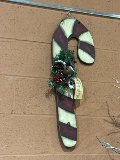 Decorative Primitive Folk Art Candy Cane Wall Decor