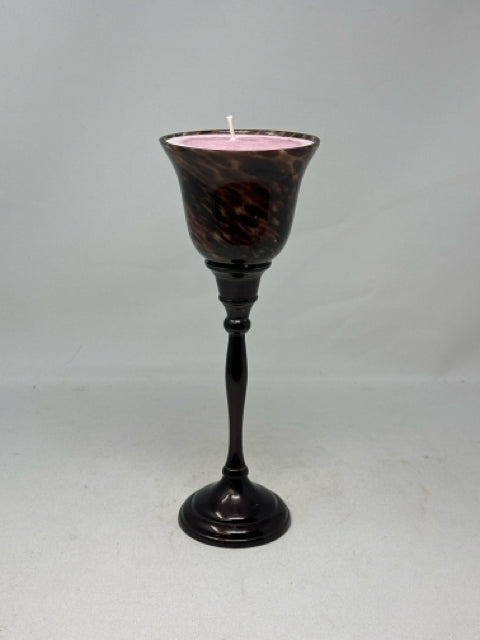 Tall Bombay Co. Glass Candle Holder