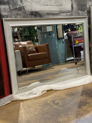 Large Ikea Songe Silver Framed Mirror