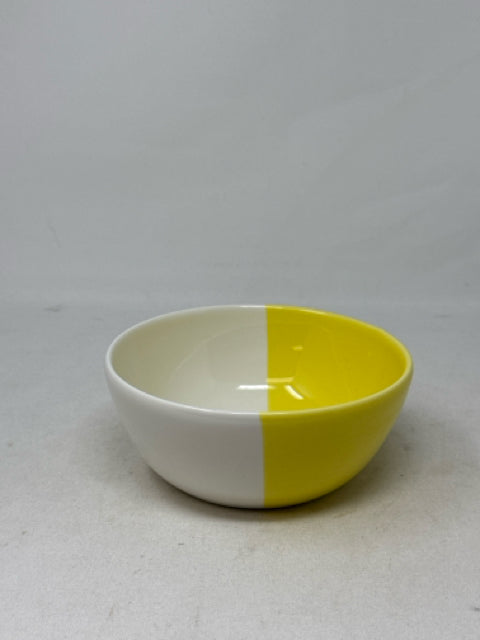 Yellow/White Ceramic Bowl [MHF]