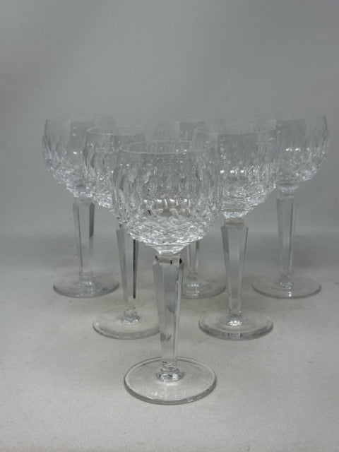 Waterford Crystal "Colleen" Pattern Wine Glasses Set of 6