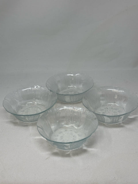 Set of 4 - 6" Glass Salad Bowls