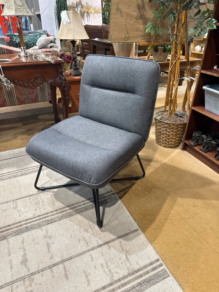 Grey Fabric Accent Chair