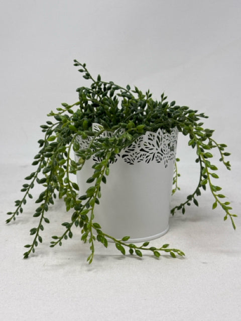 Ikea Artificial Plant in White Ikea Tin Pot