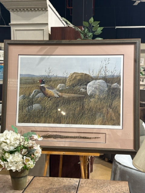 Framed Robert Billings "Rooster Rocks" S/N Print