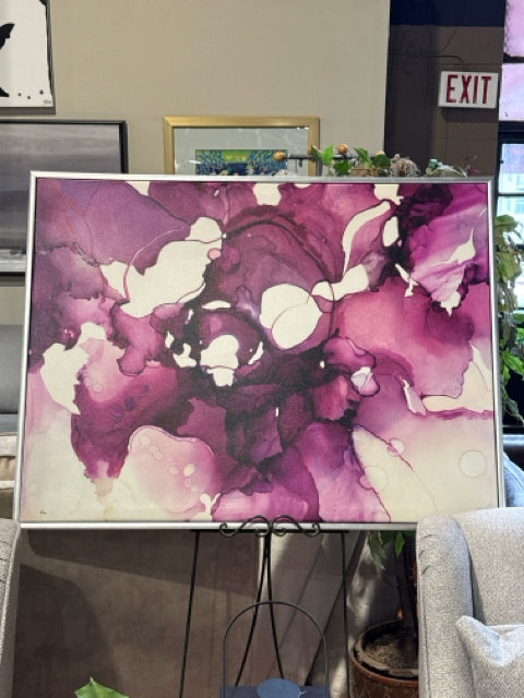 Silver Framed S&N Painting by Andrea Pramuk "Emergence Study IV"