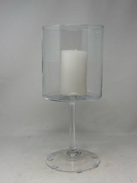 Stemmed Glass Candle Holder Table Decor