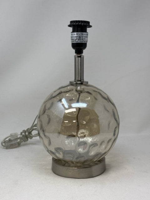 Bouclair Round Indented Glass Base (No Shade)