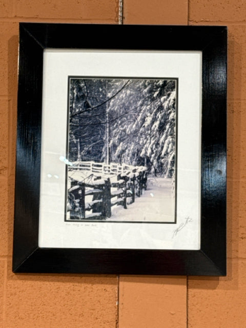 Photography "Snow Falling on Cedar Rails" by Kim Roberts