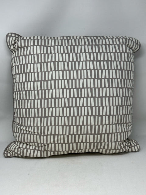 Taupe & White Stripped Pillow [MHF]