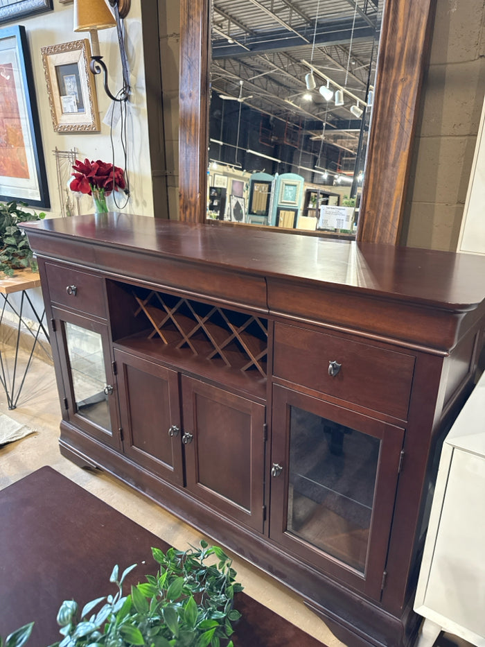West Bros 5 Drawer 4 Door Server With Wine Rack