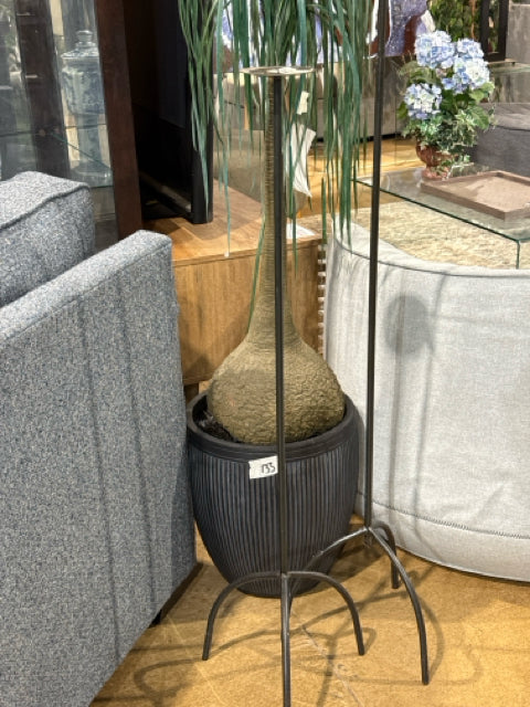 Wrought Iron Floor Pillar Candle Holder