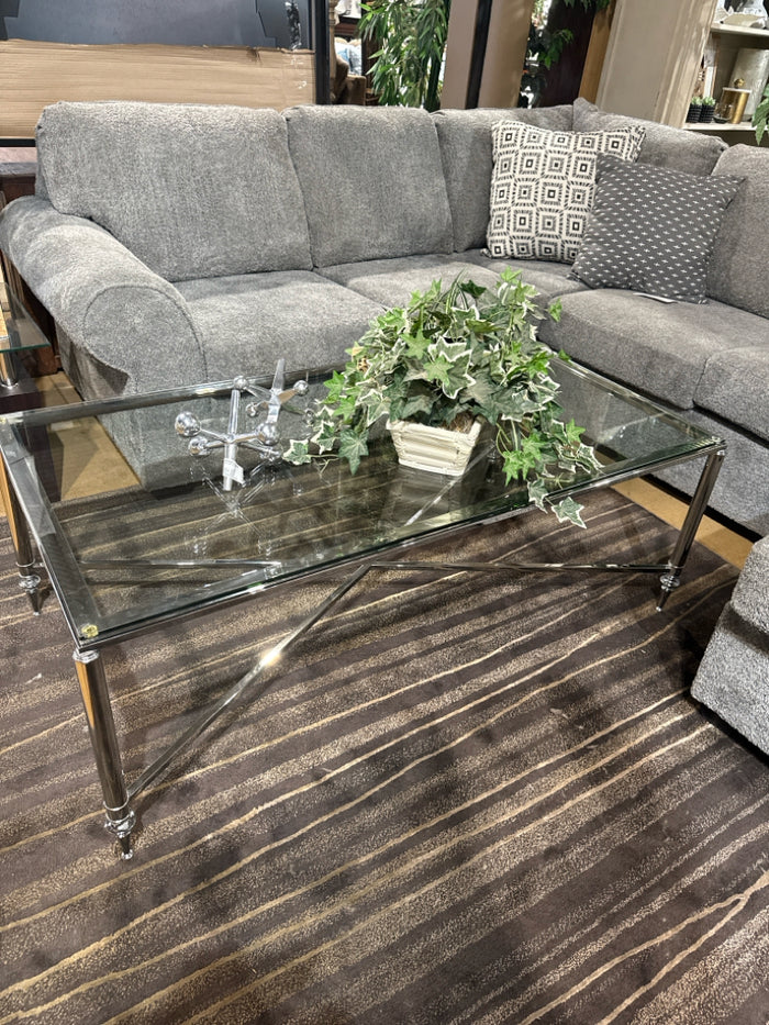 Glass & Chrome Coffee Table