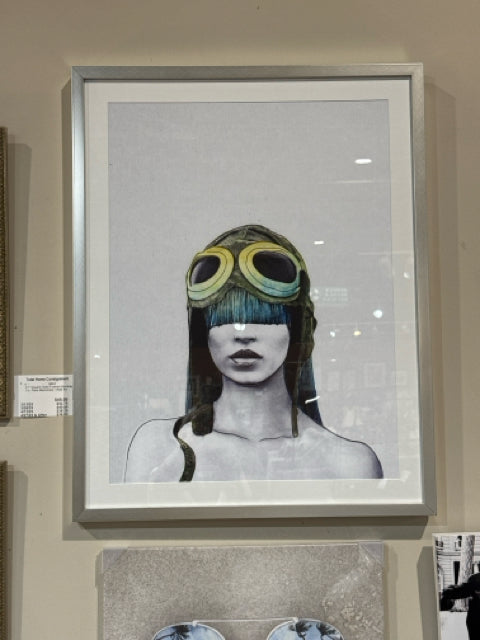 Silver Framed Artwork by Jenny Liz Rome Canadian Artist [MHF]