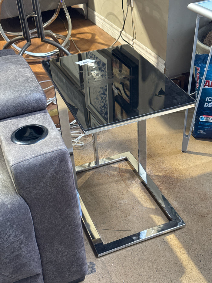 Glass & Chrome End Table