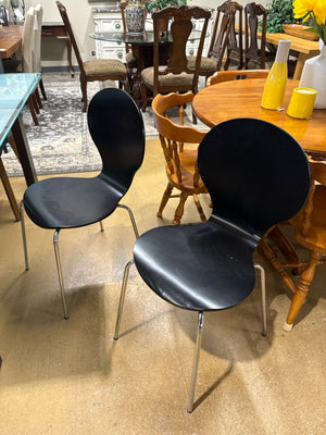 Pair of Black Dining Chairs
