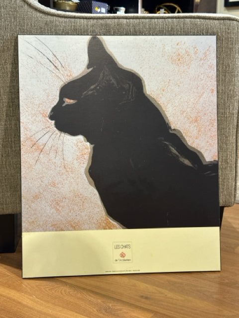 Laminated Black Cat Wall Art