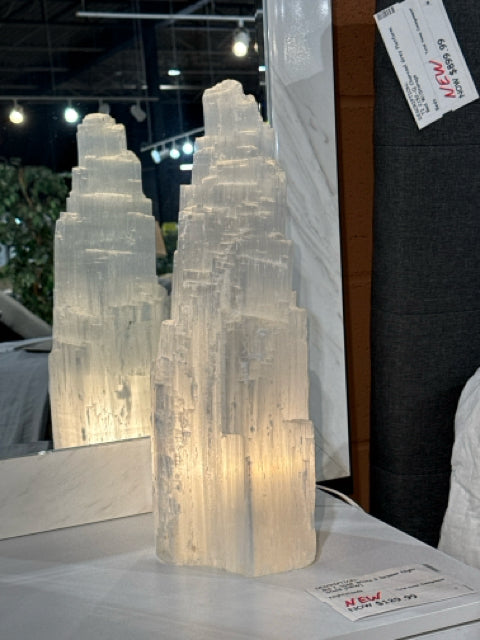 Selenite Healing Crystal Tower Lamp