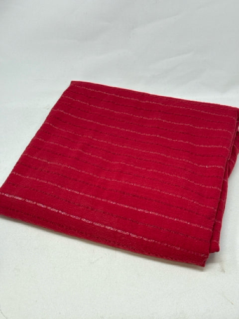 Red & Silver Rectangular Tablecloth