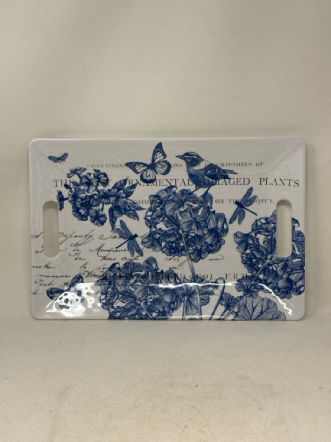 Michel Design Works Melamine Blue & White Floral Tray