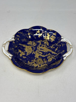 Coalport Cairo Gold on Cobalt Blue Bone China Bowl