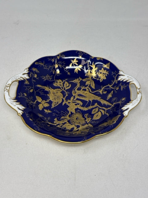 Coalport Cairo Gold on Cobalt Blue Bone China Bowl