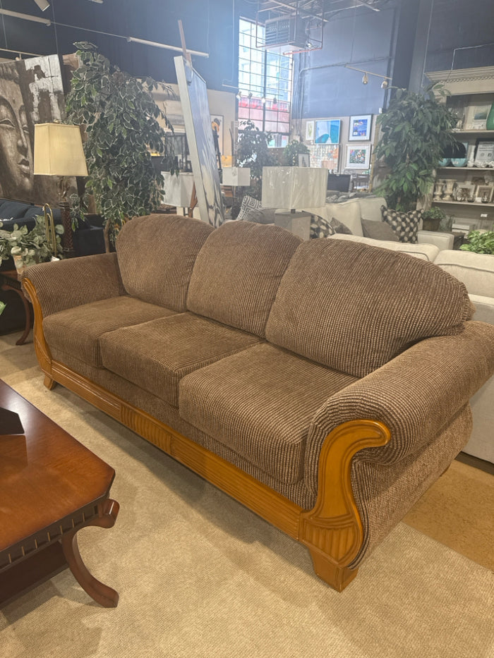 Wood & Fabric Sofa