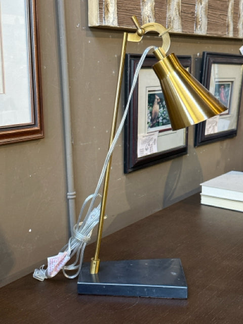 Renwil Gold with Black Marble Base Adjustable Desk Lamp [MHF]