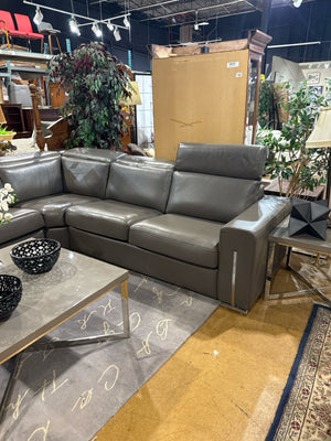 Jaymar 4 Piece Genuine Leather Sectional With Adjustable Head rests