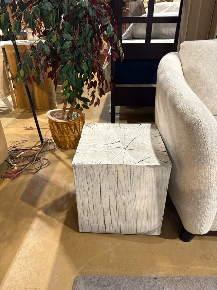 Ceramic Faux Log Accent Table [MHF]