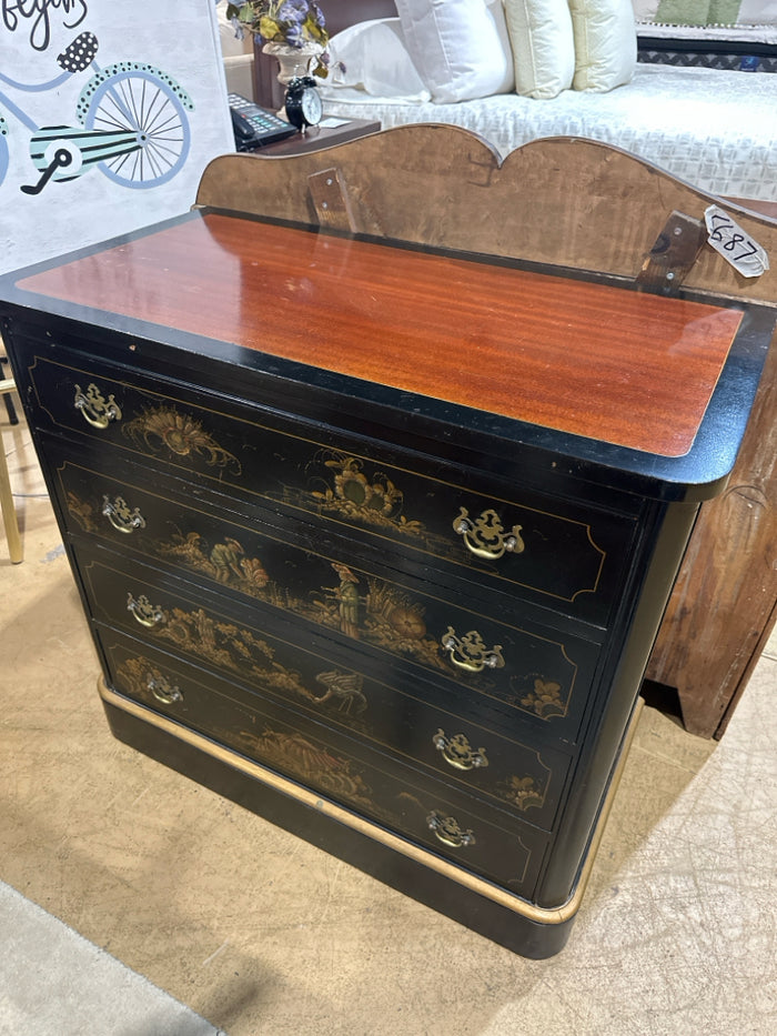 Asian Style 4 Drawer Chest