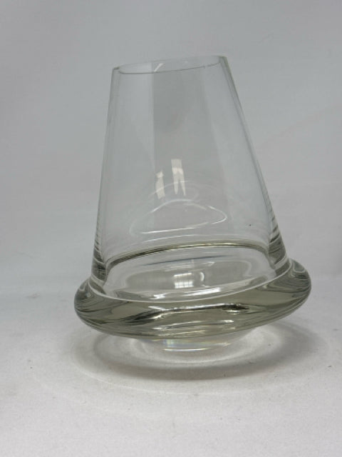 Heavy Glass Rounded Bottom Vase